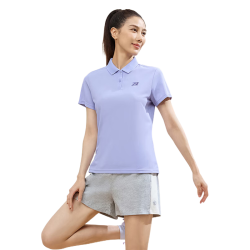 361° 361运动t恤女2021夏季新款POLO衫常规休闲上衣翻领透气短袖 662124110 超梦紫 XL