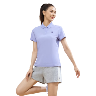 361° 361运动t恤女2021夏季新款POLO衫常规休闲上衣翻领透气短袖 662124110 超梦紫 XL