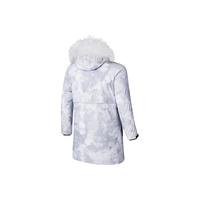 ANTA安踏冰甲羽绒丨中长款防泼水羽绒服冬季女95绒滑雪登山服162417911 雪花白/满地印-2 S/女160