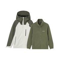 探路者秋冬男女三合一冲锋衣户外山系防水防风保暖抓绒服24年
