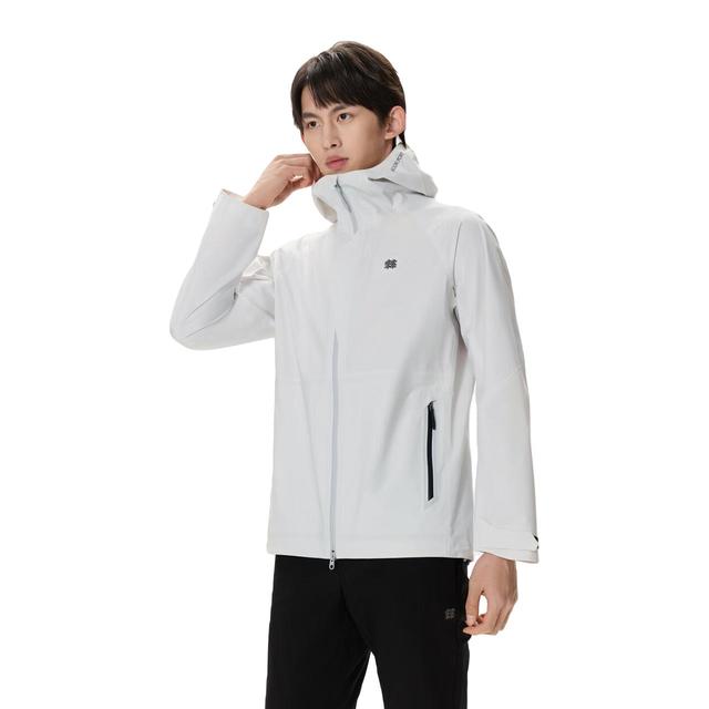 PLUS会员：KOLON SPORT 防水 男士冲锋衣  LHJK5MNT03-LG 浅灰色 XL 180/100A