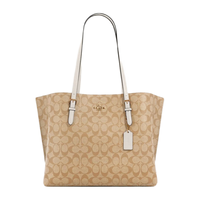 COACH 蔻驰 女士PVC手提托特包 1665 IMDQC 卡其白色 大号