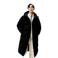 网易严选 大被子冬季PLUS长款90鸭绒羽绒服面包 暗夜黑