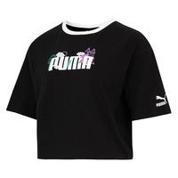 PUMA/彪马 女子T恤休闲印花圆领舒适针织运动短袖 538772