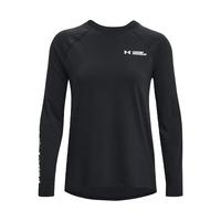 安德玛（UNDERARMOUR）Script女子训练运动长袖T恤1374188 黑色001 M