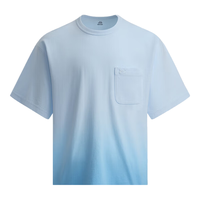 安德玛（UNDERARMOUR） 男女渐变水洗针织运动休闲短袖T恤1389363 天际蓝465 L