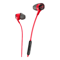  HYPERX/极度未知 电竞 入耳式游戏耳机+灵音Plus声卡  红色