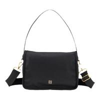 LeSportsac 乐播诗黑色尼龙包小方包女斜挎包小众通勤包单肩腋下包