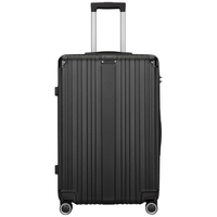 Mexican 稻草人 行李箱男女24英寸万向轮拉杆箱潮流密码箱大容量旅行箱出差皮箱子托运箱黑色 24英寸 托运箱