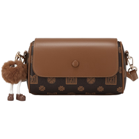 Mexican 稻草人 包包女包2024单肩包轻奢复古斜挎包波士顿枕头包520高端实用 深棕色