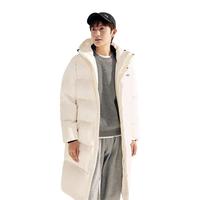 安踏 ANTA【雪壳羽绒服】长款羽绒服男保暖连帽冬季防风加厚鸭绒面包服