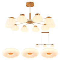 雷士 NVC Lighting奶油原木风木棉花泡芙客厅吊灯餐厅吊灯卧室灯具灯饰全屋套餐 力荐 10头+3头套餐【三室两厅】
