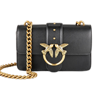 PINKO 女士牛皮单肩包 1P22JJ-Y7SP-Z99Q-U 黑色