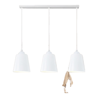 贝工 BeiGong 全光谱极简餐厅吊灯 餐厅吧台灯具现代简约铁艺三头吊灯 高显色餐吊灯 8W*3三色