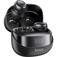  Biaze/毕亚兹 降噪隔音 蓝牙耳机  睡眠豆黑色 有线充电 Type-C