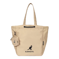 KANGOL 女士织物单肩托特包 KGC1520 卡其色 大号