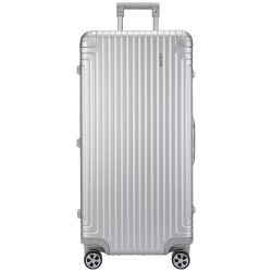 新秀丽 镁铝合金铝框拉杆箱Samsonite/万向轮行李箱男女旅行箱登机箱 DB3 银色 30英寸