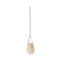 MUJI 無印良品 棉制 附肩带网兜包 可肩挎杯袋 迷你手提袋编织包通勤包MD1ECC3S 原色 宽12.5*长24cm(不包括把手)