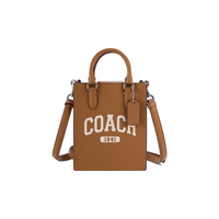 COACH 蔻驰 VARSITY系列 女士牛皮革手提包 CR181_SV/QD 棕色