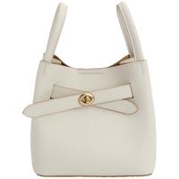 百丽包包女2024冬季高级质感单肩斜挎手提水桶包X7094DX4 米色 F