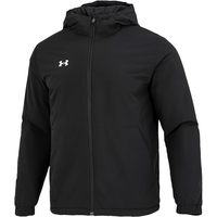 安德玛（Under Armour）外套男 宽松弹力夹克男棉袄防泼水防风保暖连帽棉服男 22600902-001/弹力防泼水/经典黑 2XL/185/104A