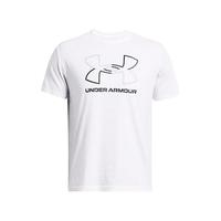 安德玛(UNDERARMOUR)春夏Foundation男子训练运动短袖T恤1382915 白色100 L