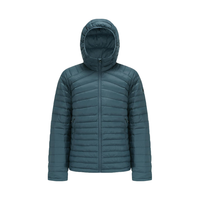 迪卡侬轻薄羽绒服冬季男士短款防水保暖连帽深青砖色L 4985404