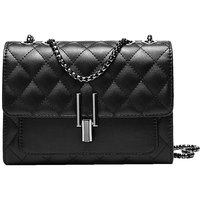 红蜻蜓 RED DRAGONFLY 包包女包斜挎单肩包 牛皮小香风链条小方包