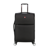 十字勋章 拉杆箱大空间万向轮密码箱商务大容量行李箱男女28英寸ABS出差旅行托运箱CR-1303黑色