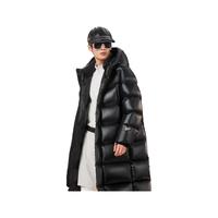 高梵黑金鹅绒服先锋4.0八格2024年新款男款加厚长款羽绒服 黑色 M