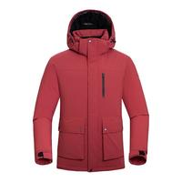 NORTHLAND 诺诗兰 23秋冬男式新款90高蓬鹅绒羽绒服户外保暖防泼外套 NDJDT5662E 绛红色 175