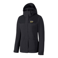 奥索卡户外女士冲锋衣 秋冬保暖防风三合一套装羽绒冲锋衣136261 黑色-301 170