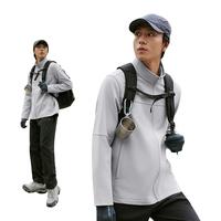 探拓/tectop户外软壳衣男款秋冬防风防泼水保暖加绒立领外套 星灰 S
