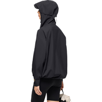 ANTA安踏张雨霏同款水壳冲锋衣丨大地之壳硬壳单层外套女防风防水登山服 【水壳2.0】基础黑-6 S(女160)