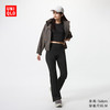 UNIQLO 优衣库 女装AIRism高弹力喇叭紧身裤防紫外线打底防晒480809 09 黑色