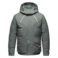 冬季运动羽绒服男时尚保暖防风连帽白鸭绒面包服男户外羽绒外套男