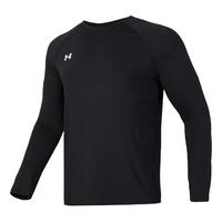 安德玛（Under Armour）男子长袖T恤春季跑步运动训练服套头衫 黑色001 XXL 2XL