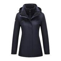 户外冲锋衣女三合一可拆卸保暖加厚防风防雨运动外套女登山服