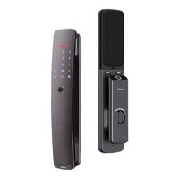 美的（Midea）智能门锁 全自动智能指纹锁 密码锁 入户门防盗门锁 电子锁D2灰
