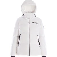 伯希和（Pelliot）鹅绒羽绒服女冬季户外加厚保暖连帽夹克外套12240822白M