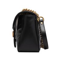 GUCCI 古驰 GG Marmont系列 女士牛皮单肩包 443497 DTDIT 1000 黑色 小号