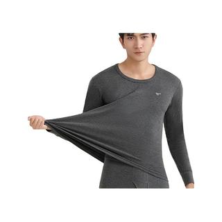 七匹狼100%纯棉秋衣男士单件秋冬打底棉毛衫全棉上衣男款保暖内衣