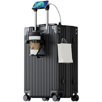 移动端、京东百亿补贴：梵地亚 Vantiiear 拉杆箱万向轮耐磨抗摔行李箱20英寸旅行箱男女登机箱 黑色升级版