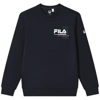 FILA 斐乐男子卫衣2024秋季基础简约运动针织套头衫 RD宝蓝-NV(补货) 170/92A/M