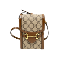 【拼老花复古手机包】男女同款马衔扣1955系列迷你手袋