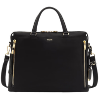 TUMI/途明【618甄选】Voyageur女士公文包商务经典手提电脑包 黑色拼金色/0196620DGLD