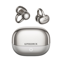 UPROMIX 2026新款 蓝牙耳夹式骨传导 定制哈曼调音AI顶配版 星芒银丨千元级专用喇叭
