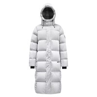 JUNYU 君羽 户外羽绒服男女过膝长款23年秋冬新款800蓬加厚时尚鹅绒服H52295 霜灰 S(白鹅绒309克)