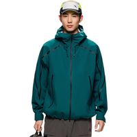 安踏水壳冲锋衣丨大地之壳2.0防风防暴雨户外冲锋衣男登山服外套 森墨绿-4 XS(男160)