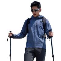mont·bell日本蒙贝欧户外秋冬徒步露营防风保暖软壳外套男连帽夹克 BK黑色/1106727 S